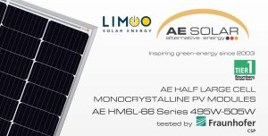 پنل خورشیدی مونوکریستال برند AE SOLAR HALFCELL PERC